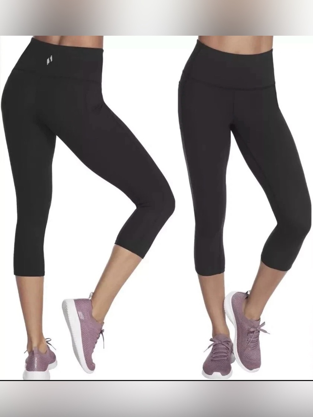 Skechers Ladies' GOFLEX GoWalk High Waist Midcalf Legging Pockets Black Medium